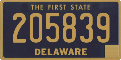 DE license plate 205839