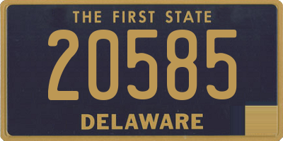 DE license plate 20585