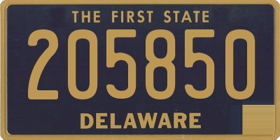 DE license plate 205850