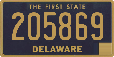 DE license plate 205869