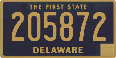 DE license plate 205872