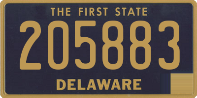 DE license plate 205883