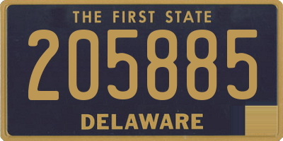 DE license plate 205885