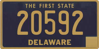 DE license plate 20592