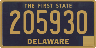 DE license plate 205930