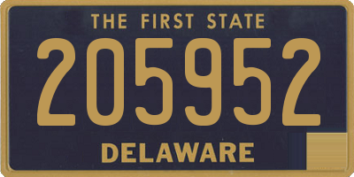 DE license plate 205952