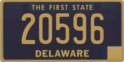 DE license plate 20596