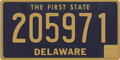 DE license plate 205971