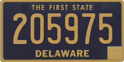 DE license plate 205975