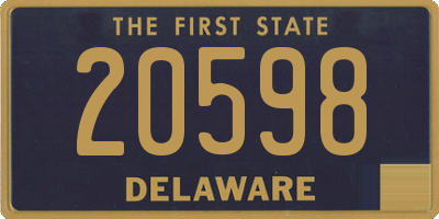 DE license plate 20598