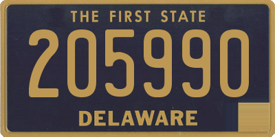 DE license plate 205990