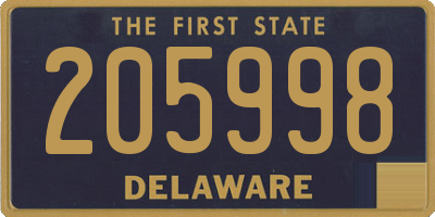 DE license plate 205998