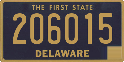 DE license plate 206015