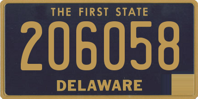 DE license plate 206058