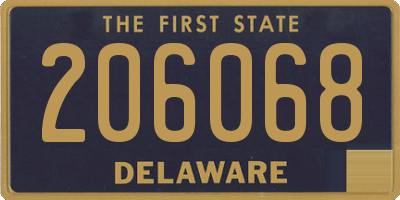 DE license plate 206068