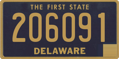 DE license plate 206091