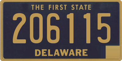 DE license plate 206115