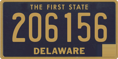 DE license plate 206156