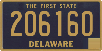DE license plate 206160