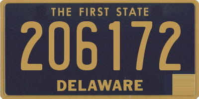 DE license plate 206172