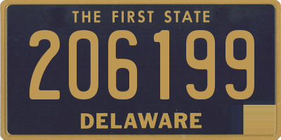 DE license plate 206199