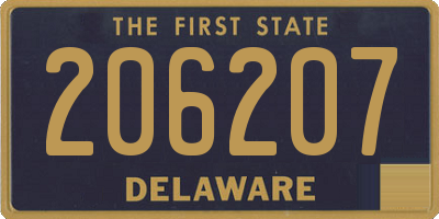 DE license plate 206207