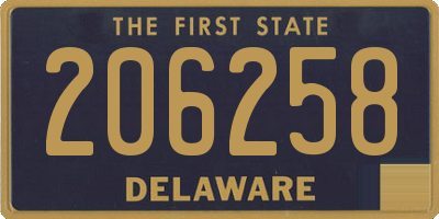 DE license plate 206258