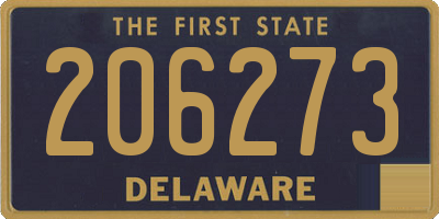 DE license plate 206273