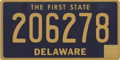 DE license plate 206278