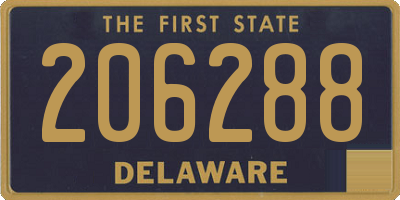 DE license plate 206288