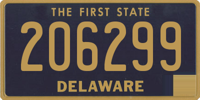 DE license plate 206299
