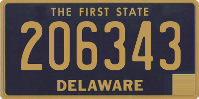 DE license plate 206343