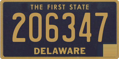 DE license plate 206347