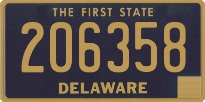 DE license plate 206358