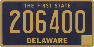 DE license plate 206400