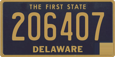 DE license plate 206407