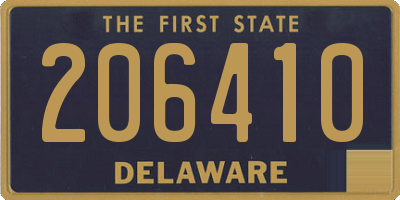 DE license plate 206410