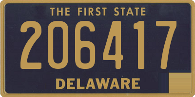 DE license plate 206417