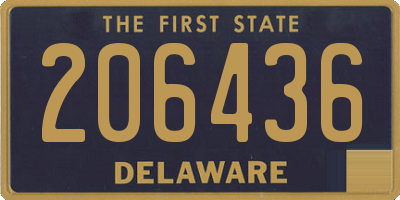DE license plate 206436