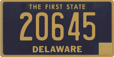 DE license plate 20645