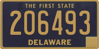 DE license plate 206493