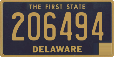 DE license plate 206494