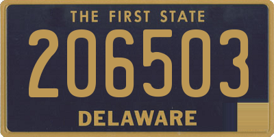 DE license plate 206503