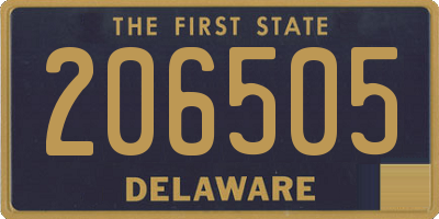 DE license plate 206505