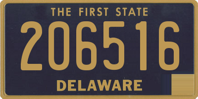 DE license plate 206516