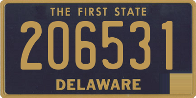 DE license plate 206531