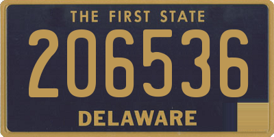 DE license plate 206536