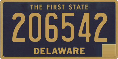 DE license plate 206542
