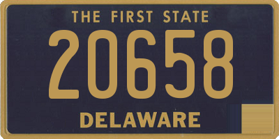 DE license plate 20658