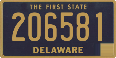 DE license plate 206581